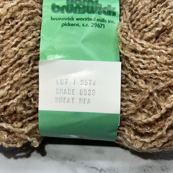 BRUNSWICK’S Heather Boucle Wheat Heather Vintage Yarn-50g each Lot of 3 - Picture 5 of 6